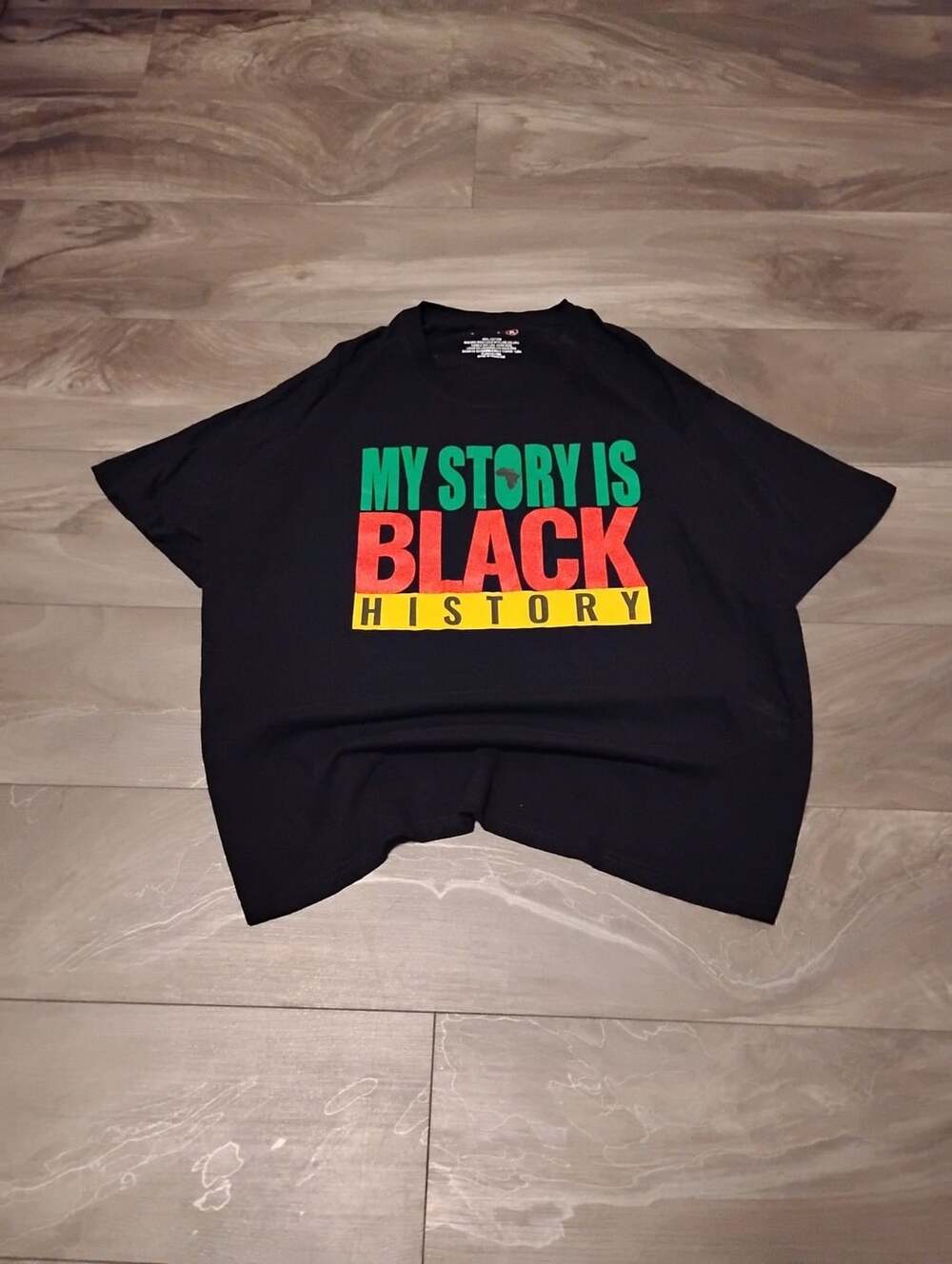 Brooklyn Vertical My Story Is Black History T-Shirt Size XL Black